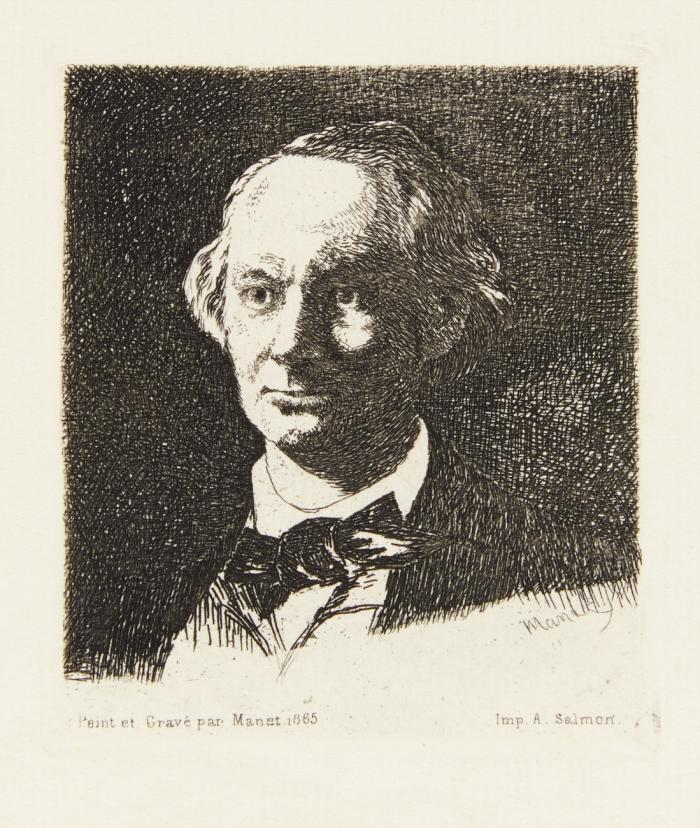Charles Baudelaire, en face.