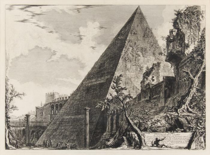 Piramide di C. Cestio (Die Cestius-Pyramide).