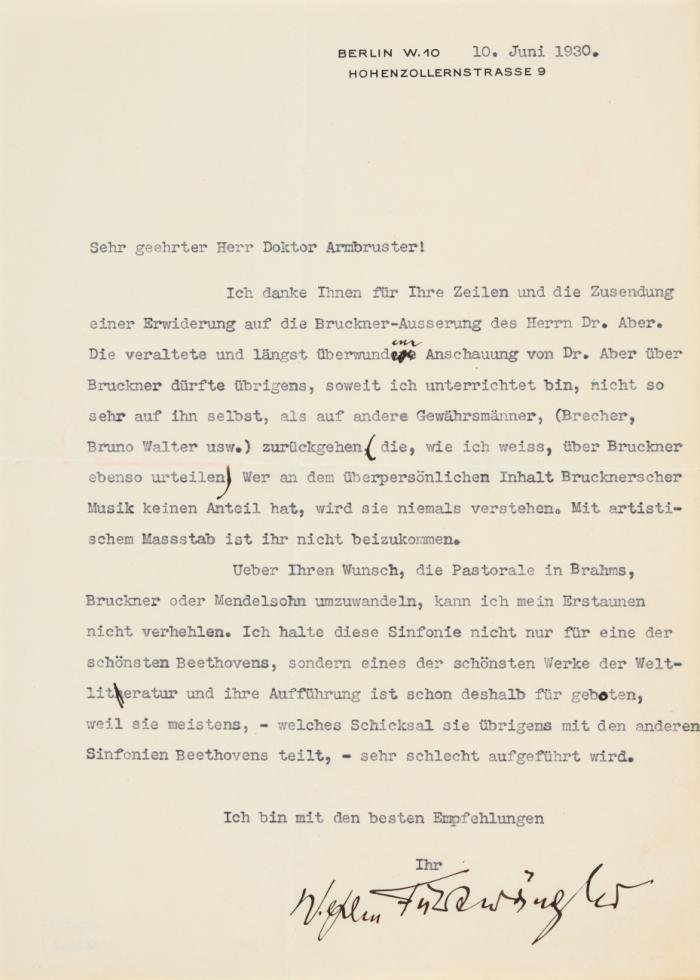 Brief (maschinenschrift.) m. U.;