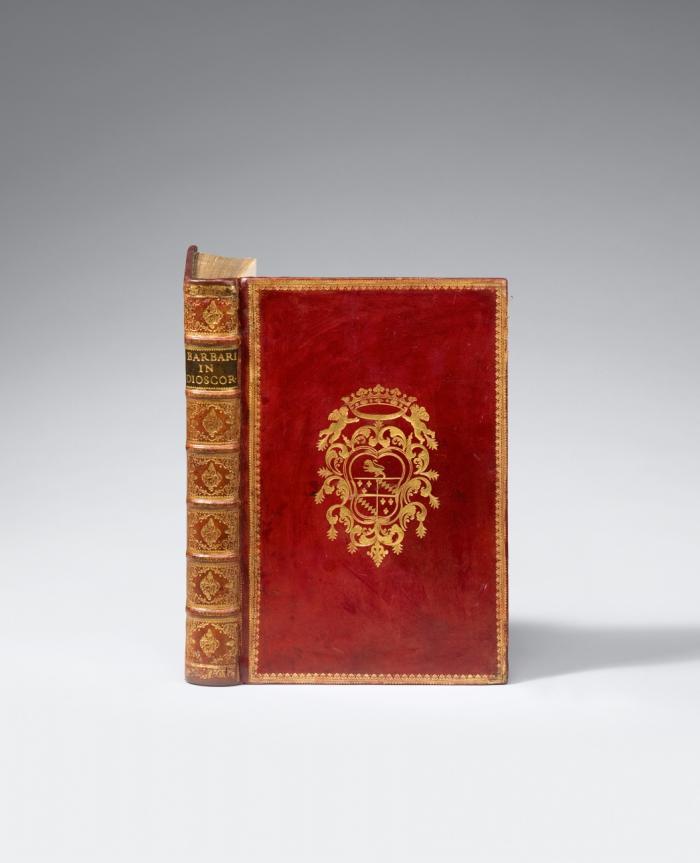 In hoc volvmine hæc continentvr. Joannis Baptistae Egnatii Veneti in Dioscoridem ab Hermolao Barbaro tralatvm annotamenta, Qvibus morborvm et remediorvm vocabvla obscvriora ... explicantvr. Pedacius Dioscoridis Anazarbei de medicinali materia ab eodem Barbaro latinitate primum Donati libri quinque ...2 Tle. in 1 Bd.