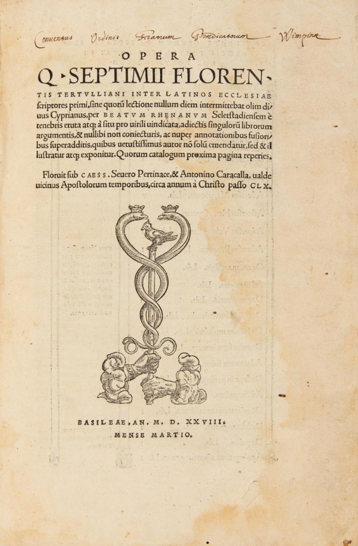 Opera ... per Beatvm Rhenanvm ... tenebris eruta ...