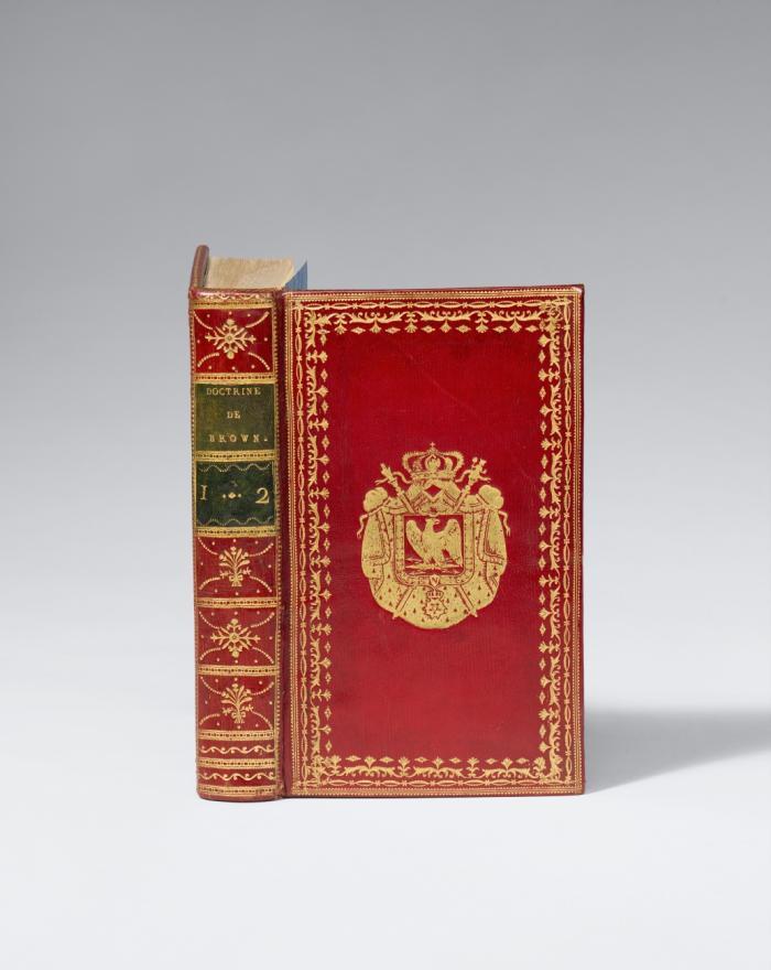 Nouvelle doctrine de Brown. Contenant ses Élémens; Réfutation  du Système de spasme. Ouvrage traduit de l'Italien par J. J. (d.i. G.-G.) Lafont-Guzi. 2 in 1 Bd.