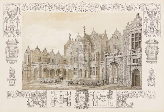 Architectural Remains of the Reigns of Elizabeth and James I. From accurate drawings and measurements taken from existing specimens. Bd. I (alles).