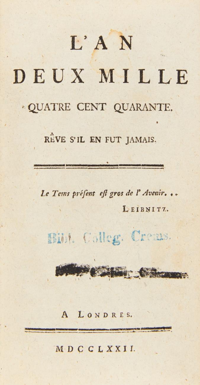 L'an deux mille quatre cent quarante. Rêve s'il en fût jamais.