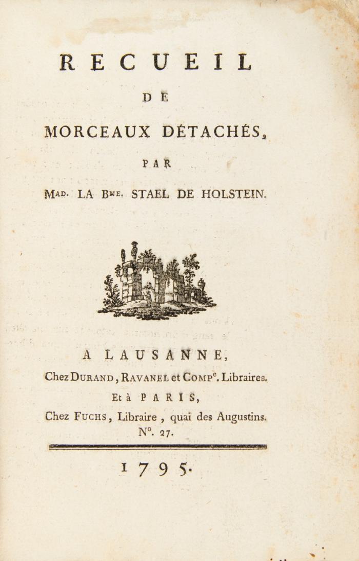 Recueil de morceaux détachés.