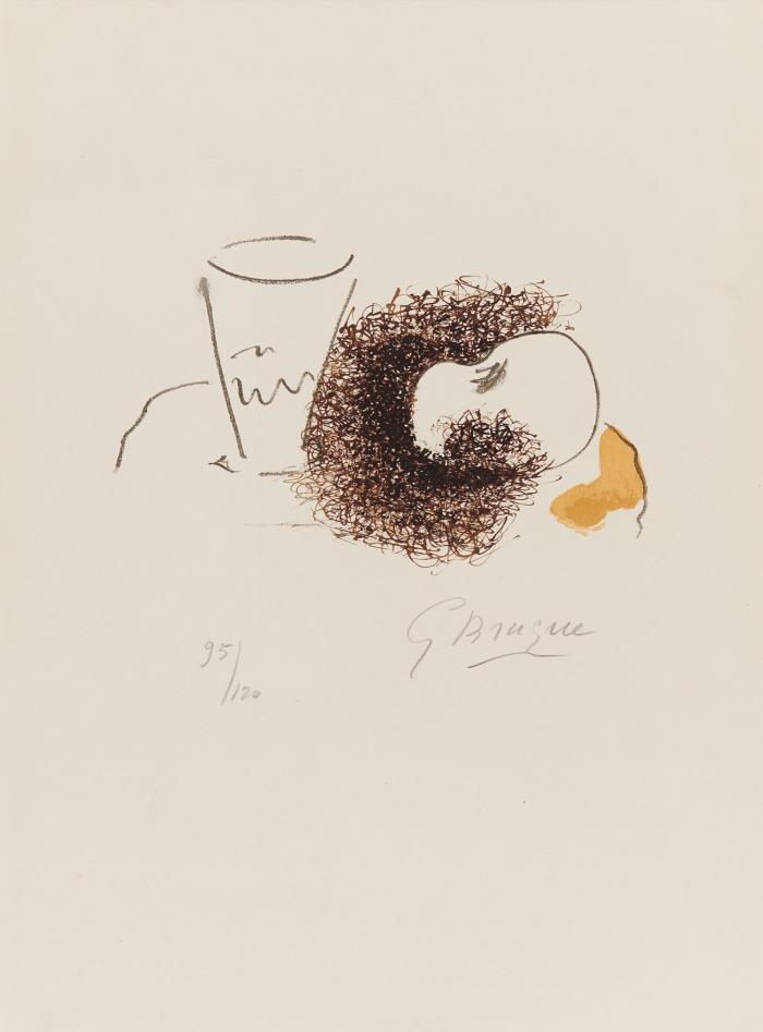 LA VERRE ET LA POMME (AUS: GEORGES BRAQUE - DIX OEUVRES)