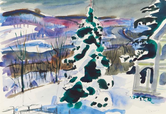 VIEW FROM STUDIO IN WINTER