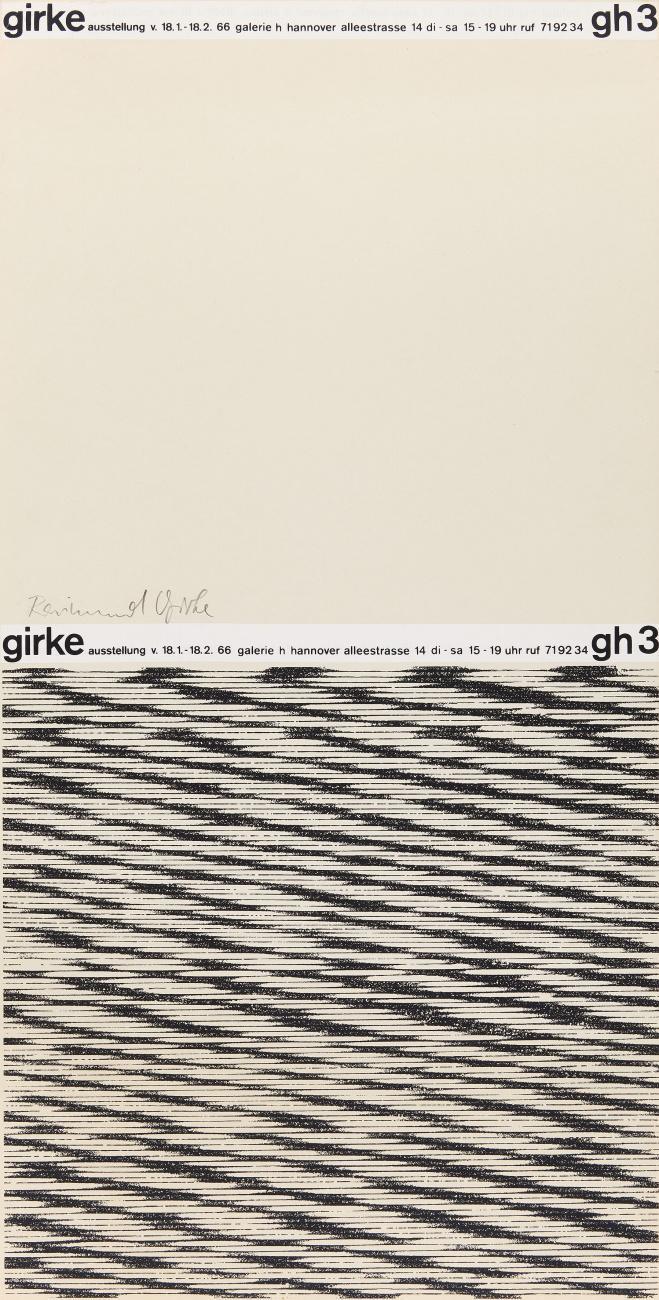 GIRKE AUSSTELLUNG GALERIE H 1966 / OHNE TITEL 1968