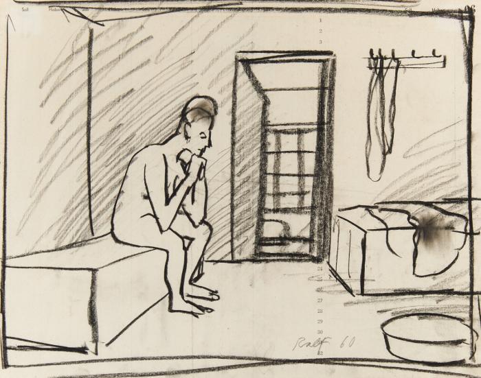 OHNE TITEL (SITZENDER AKT IM BAD)