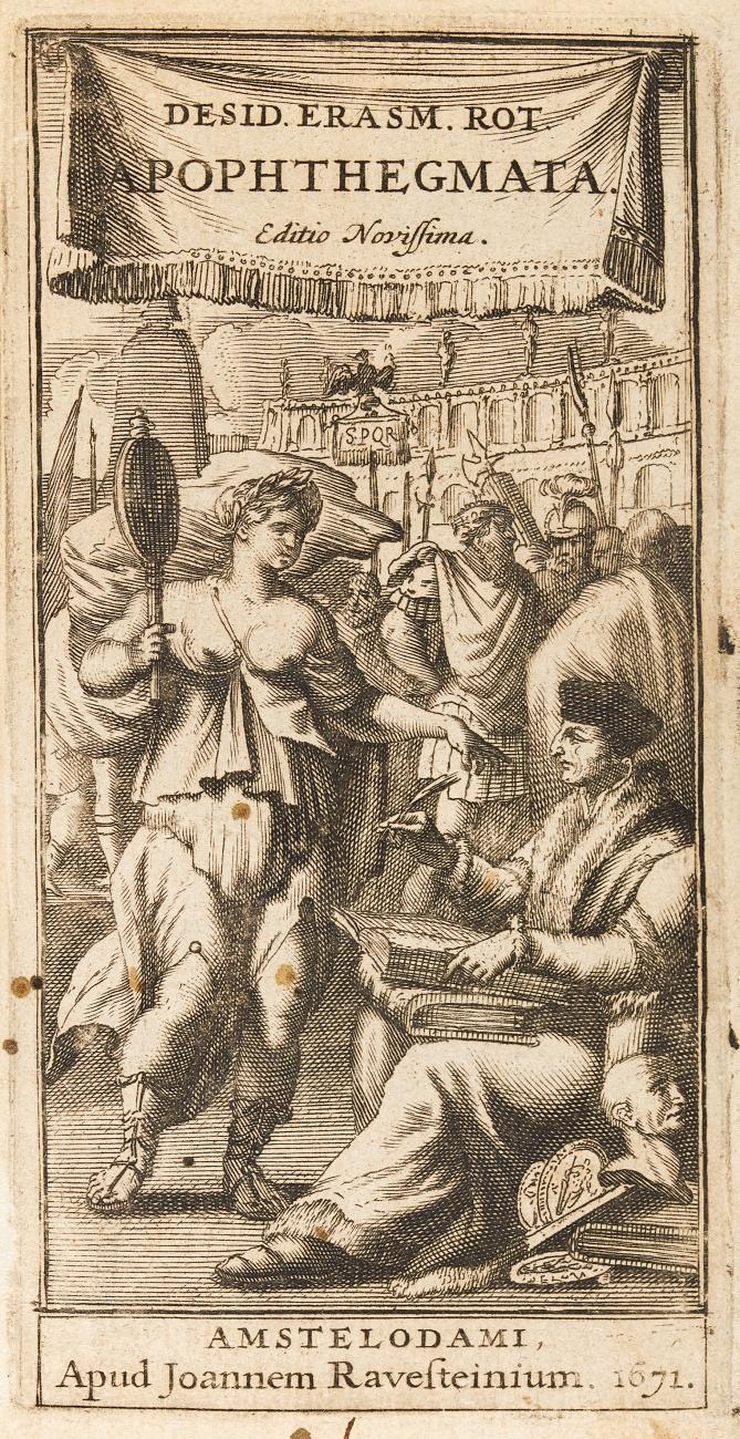 Apophtegmatum, ex optimis utriusque linguae scriptoribus collectorum, libri octo. Ed. novissima.