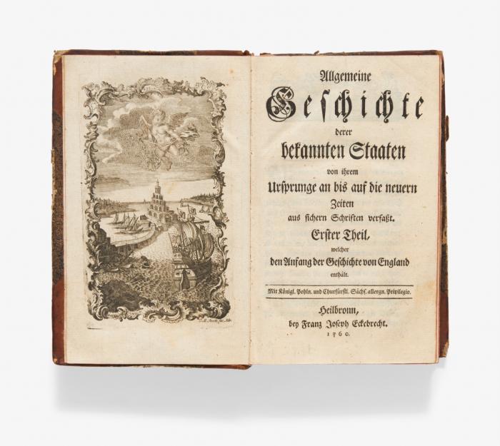 Allgemeine Geschichte derer bekannten Staaten von ihrem Ursprunge an bis auf die neuern Zeiten aus sichern Schriften verfaßt. Bde. 1- 9 (von 11 bzw. 14 Bdn.)