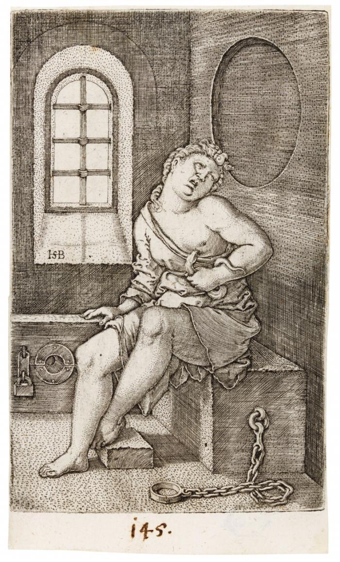 Kleopatra sitzend.