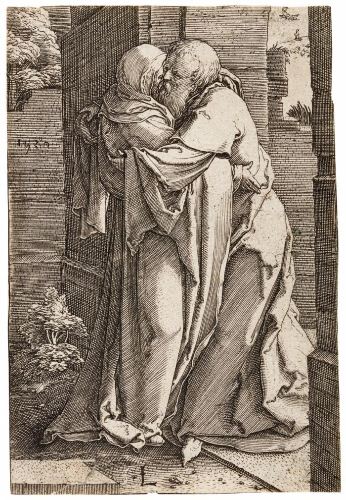 Joachim und Anna unter der goldenen Pforte.