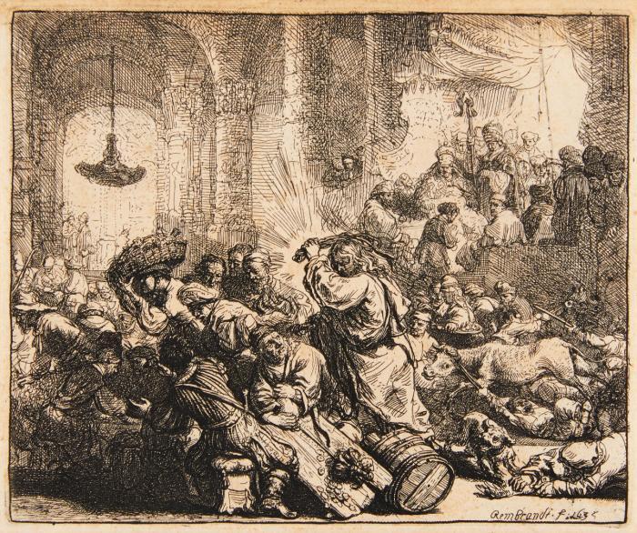 Christus vertreibt die Händler aus dem Tempel.