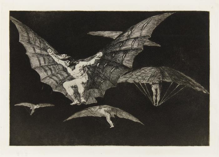 Donde hay ganas hay maña - Modo de volar (aus: Proverbios, Blatt 13).