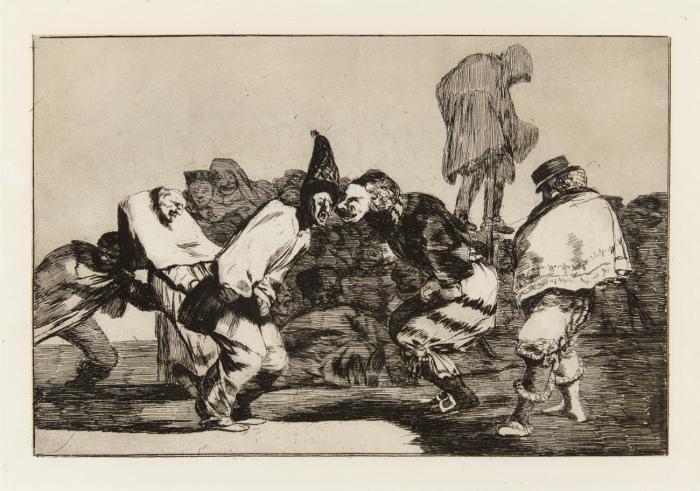 Alegrias antruejo, que mañana seras ceniza – Disparate de Carnabal (aus: Proverbios, Blatt 14).