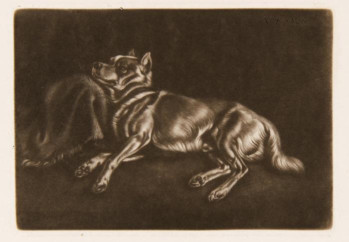Ruhender Hund. 1826. / Drei Affen. 1828.