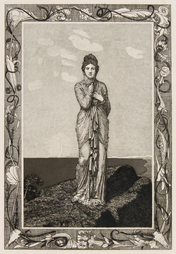 Psyche auf dem Felsen (aus: Amor und Psyche, Blatt 10).