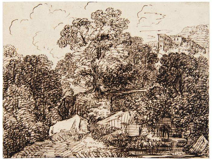 Landschaften mit Bäumen.
