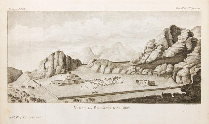 Voyages dans plusieurs provinces de l'Empire de Russie et dans l'Asie septentrionale. Trad. de l'allemand par C. Gauthier de la Peyronie. Nouv. édition, revue et enrichie de Notes par les CC. Lamarck ... Langlès ... & Billecocq. 8 Textbde. und 1 Atlasband in 9 Bdn.
