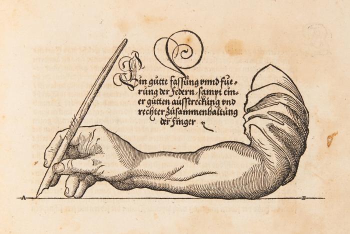 Ein nutzlich vnd wolgegrundt Formular/ manncherley scho?ner schriefften/|als teutscher/ lateinischer/ griechischer/ vnnd hebrayscher Buchstaben/ sampt vnterrichtung/ wie ein yede gebraucht vnd gelernt soll werden ...2 Tle. in 1 Bd.