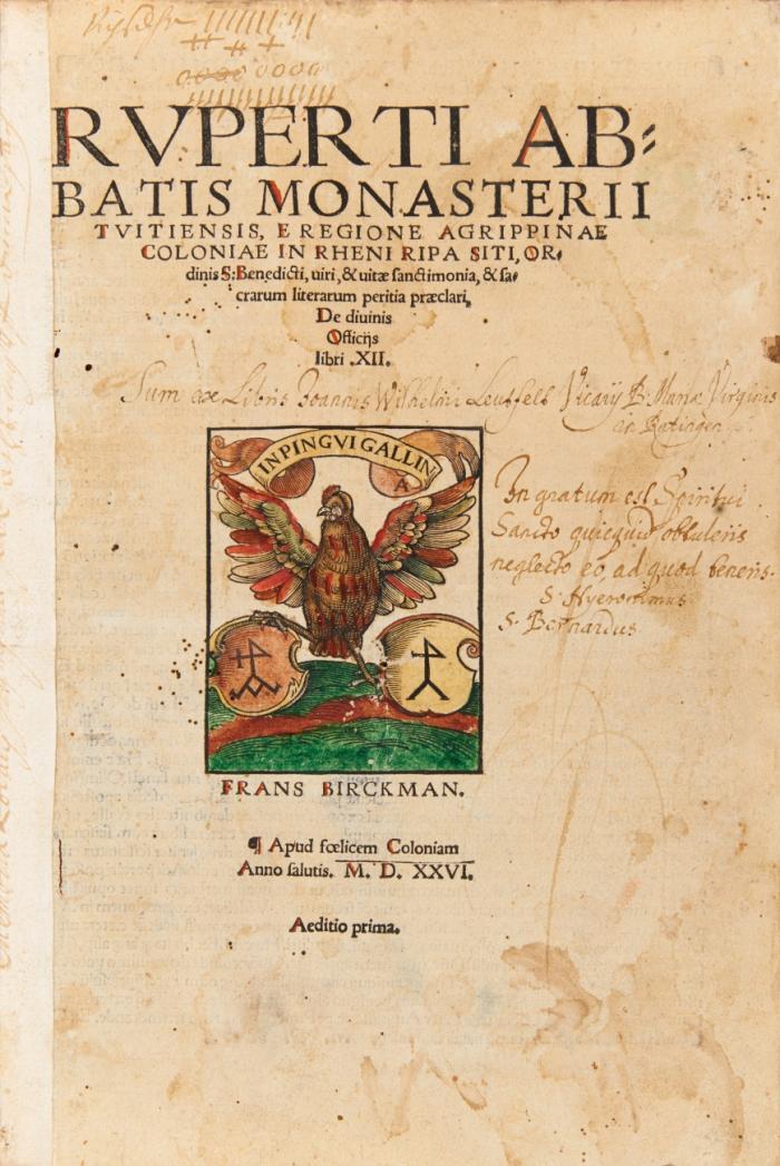 De diuinis officijs libri .XII. Aeditio prima.