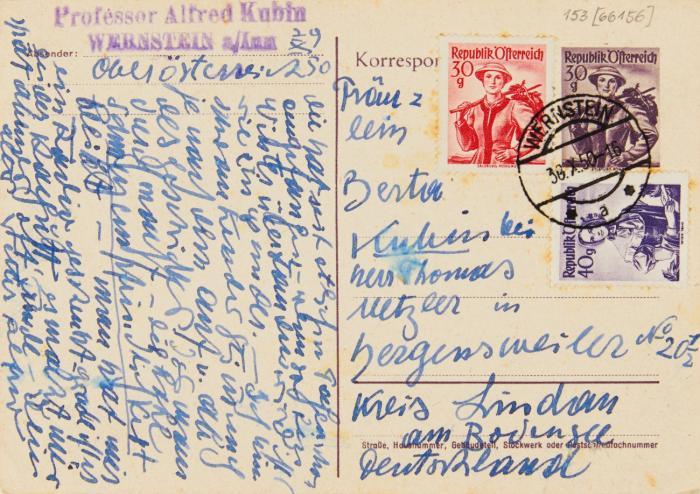 1 e. Postkarte m. U.;