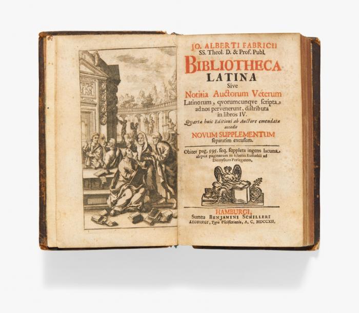 Bibliotheca Latina sive Notitia Auctorum Veterum Latinorum, quorumcunque scripta ad nos peruenerunt, distributa in libros IV. + Supplementum. 2 Bde.