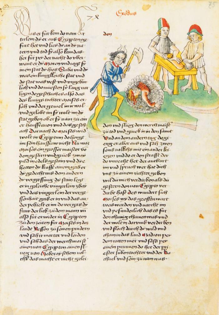 Vorauer Volksbibel. - Codex 273.  Aus dem Besitz der Stiftsbibliothek Vorau. Vollst. Faksimile-Ausgabe im Original-Format und Interimskommentar in 2 Bdn.