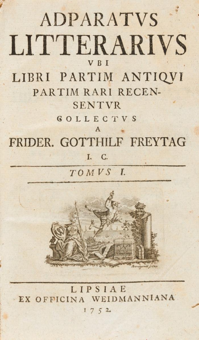 Adparatus litterarius ubi libri partim antiqui partim rari recensentur. 3 Bde.