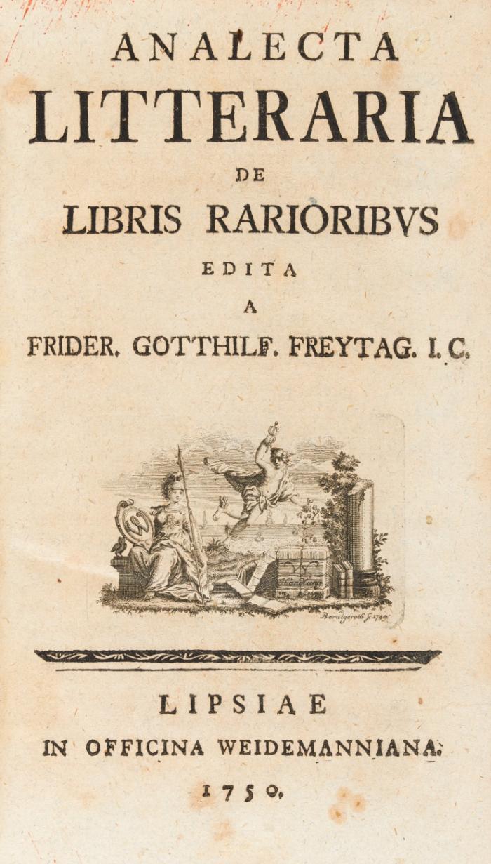 Analecta litteraria de libris rarioribus.