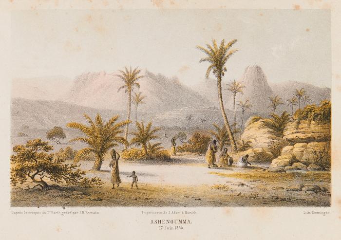 Voyages et découvertes dans L'Afrique septentrionale et centrale pendant les années 1849 à 1855. Aus dem Deutschen übersetzt v. Paul Ithier. 4 Bde.