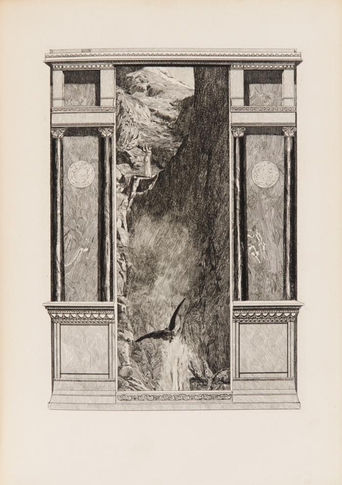 Amor und Psyche. Ein Märchen. Aus dem Lateinischen von Reinhold Jachmann. Illustriert in 46 Original-Radierungen und ornamentiert von Max Klinger. E.-F. Opus 5.