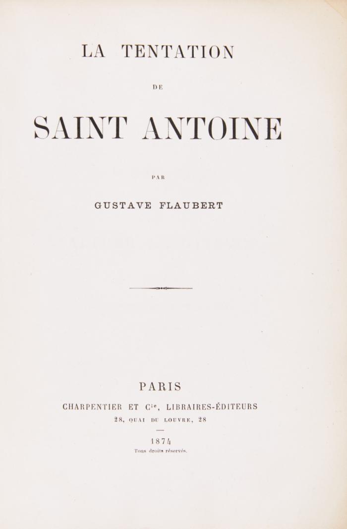La Tentation de Saint Antoine.
