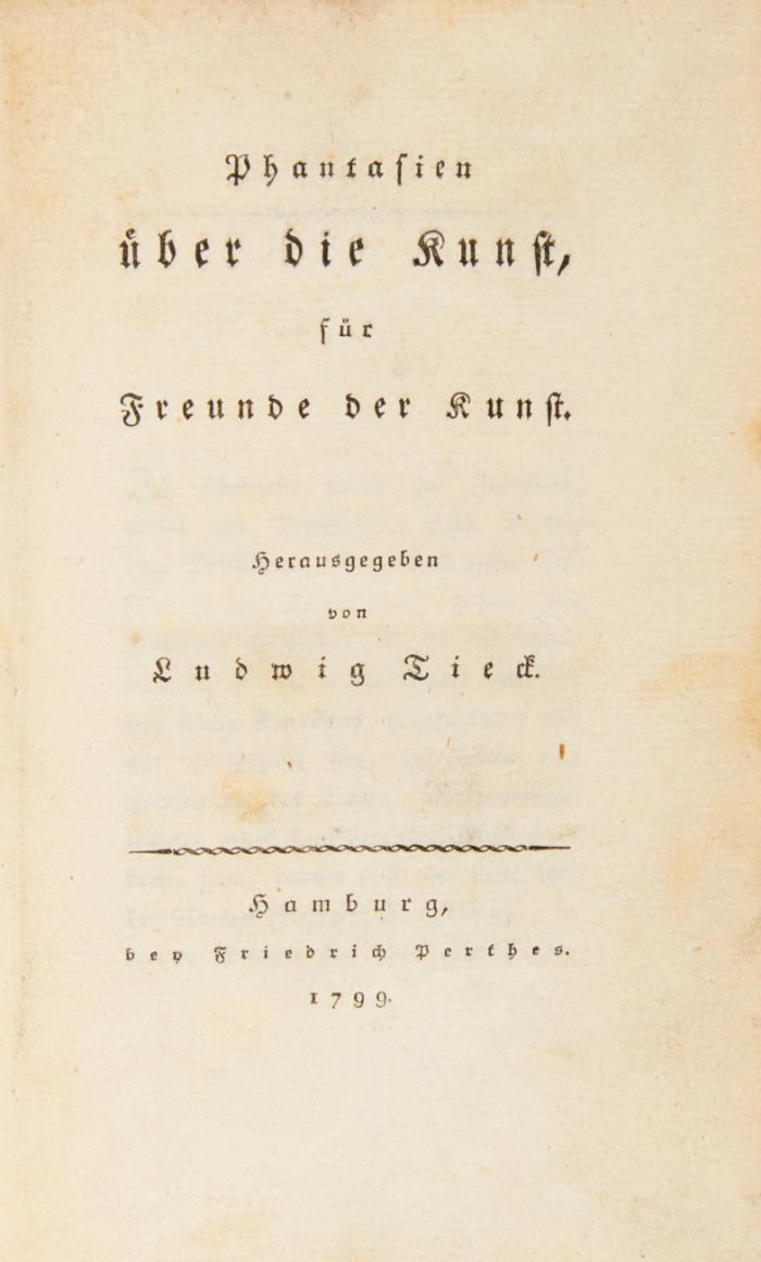 Phantasien über die Kunst für Freunde der Kunst.