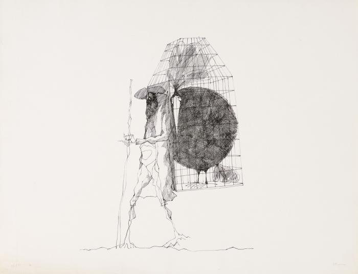 VOGEL IM KÄFIG 1961 / VOGELFÄNGER o..J. / FRAU ALS VOGELWESEN UM 1980