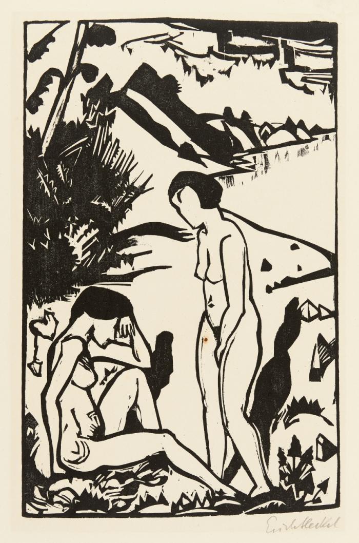 AM STRAND (BLATT 6 AUS: KUNST DER GEGENWART)