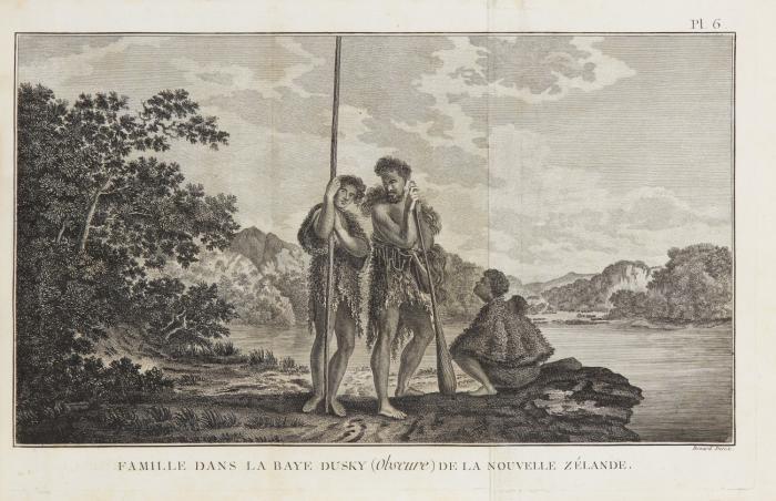 Voyage dans l'hemisphère austral, et autour du monde, fait sur les vaisseaux de roi, L'Aventure, et La Résolution, en 1772, 1773, 1774 & 1775. Dans lequel on a inseré la relation du Capitaine Furneaux, & celle de MM. Forster. Trad. de l'anglois [par J. B. A. Suard]. 5 Bde.