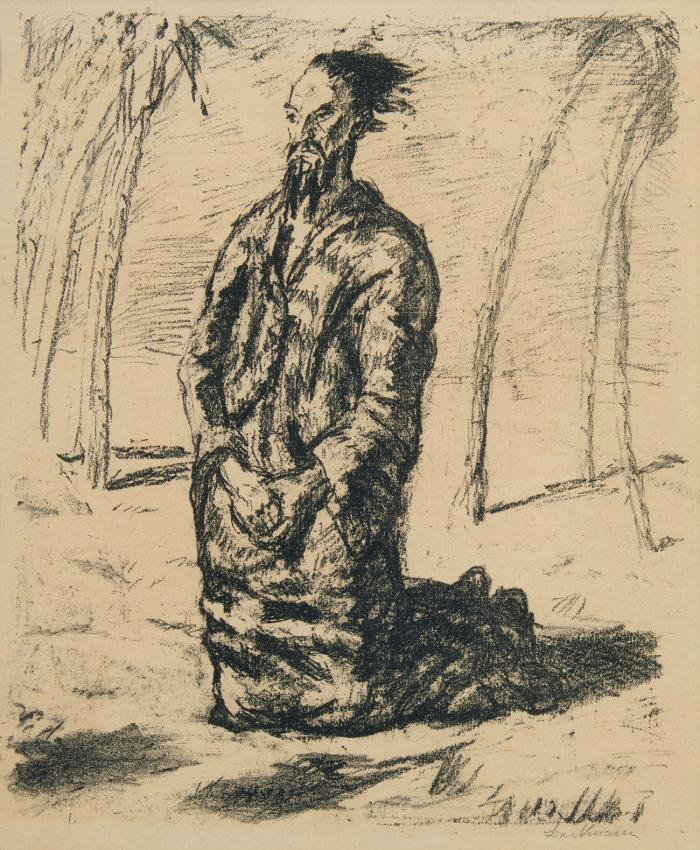 CHRISTUS IN DER WÜSTE (GROSSE FIGUR) (TAFEL 1 ZU: SECHS LITHOGRAPHIEN ZUM NEUEN TESTAMENT)