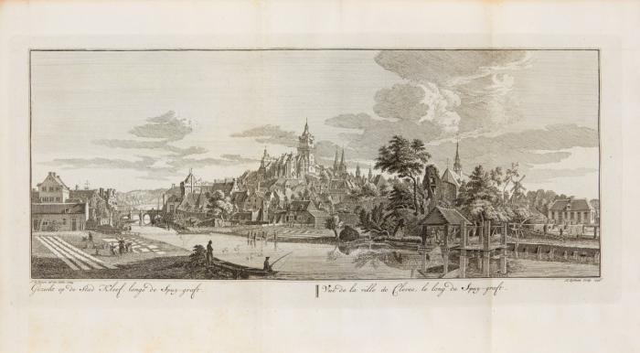 De stad Kleef, haar gezondheidbron, en omleggende landsdouwen, in kunstprenten verbeeld. Berymd, en met aantekeningen opgebelderd. / Vorgebunden: De gedichten. 4 Bde.