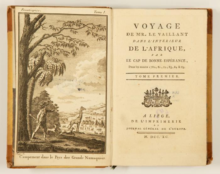 Voyage dans l'interieur de l'Afrique, par le Cap de Bonne-Espérance, dans les années 1780, 81, 82, 83, 84 & 85. 2 Bde.