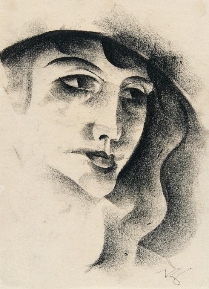 OHNE TITEL (FRAUENKOPF NACH RECHTS)
