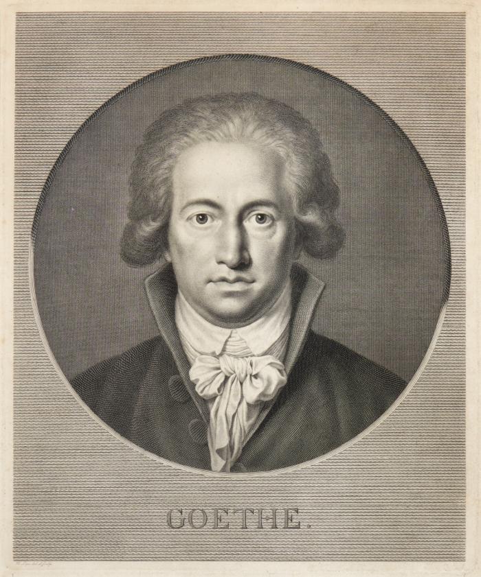 Porträt. - Johann Wolfgang von Goethe (1749-1832). Brustbild im Rund.