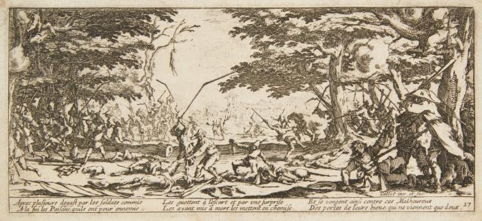 Le Crucifiement (Aus: La Grande Passion) / Le martyre de Saint Sébastien / Les supplices / La revanche des paysans (Aus: Les grandes Misères de la Guerre).
