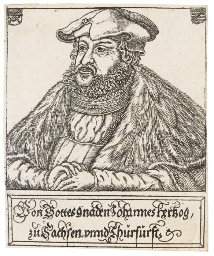 Georg III. Fürst von Anhalt-Dessau / Johannes Bugenhagen / Joachim Camerarius / Conrad Klingenbeck / Erasmus Sarcerius / Kaspar Schwenckfeld / Friedrich Staphylus / Johann der Beständige, Kurfürst von Sachsen / Georg der Bärtige / Albrecht der Beherzte, Herzog zu Sachsen.