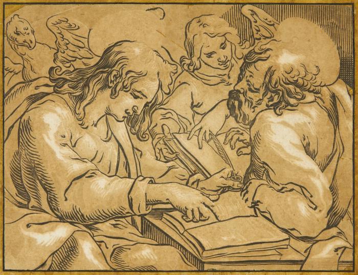 Die Evangelisten Matthäus und Johannes.