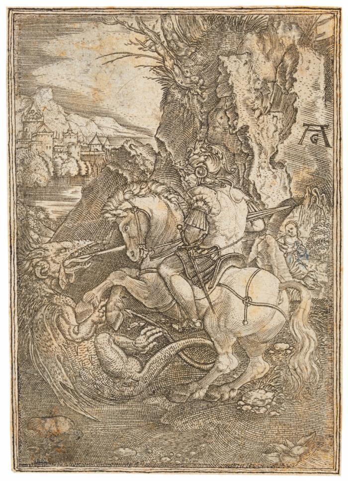 Der heilige Georg mit dem Drachen.