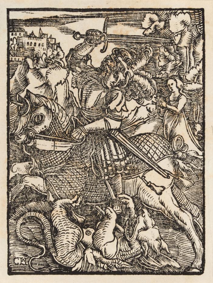 St. Georg im Kampf mit dem Drachen.