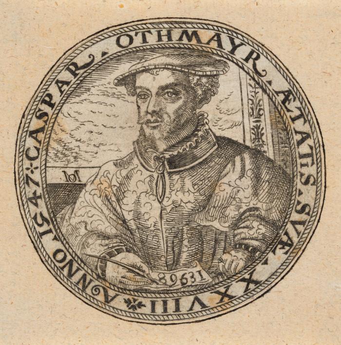 Bildnis des Caspar Othmayr (Darstellung im Rund).