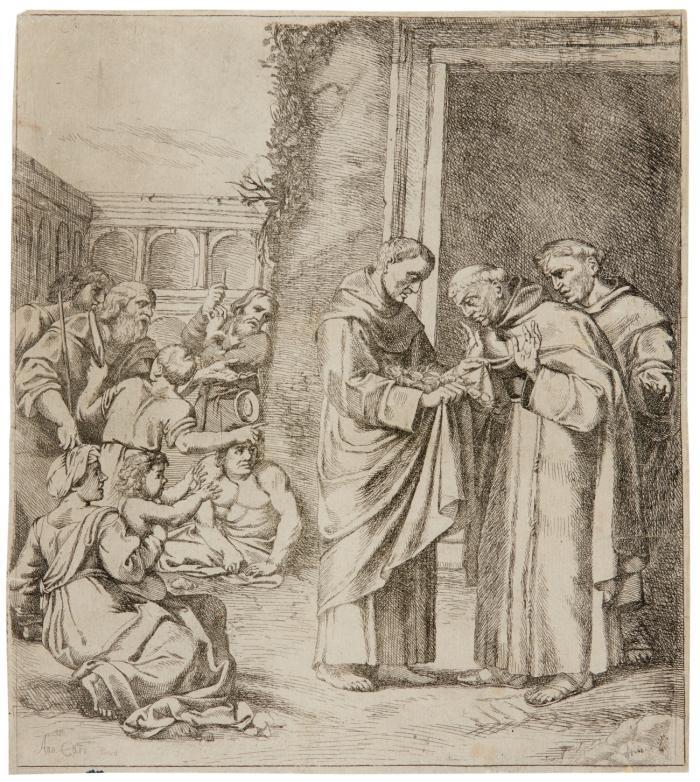 Das Rosenwunder des Heiligen Didacus von Alcalà.